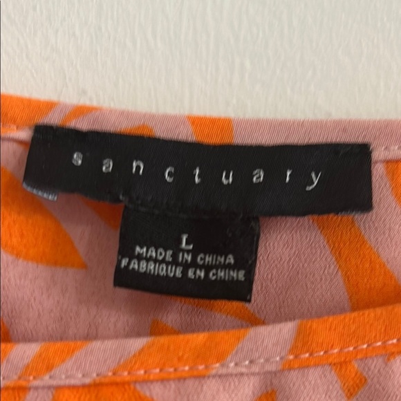 Orange Patterned Women's Top - Picture 2 of 4